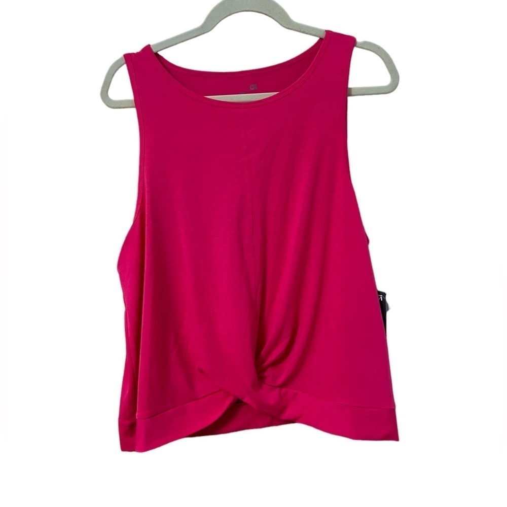 NWT GAP FIT HOT PINK TWIST FRONT TANK